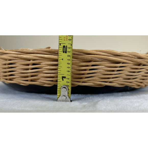 Vintage Soufflenheim French Stoneware Pottery Dish w/wicker handles BnftsCharity - Picture 10 of 10